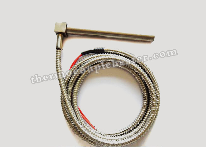 High Density Right Angel Cartridge Heaters , Electrical Heating Elements with Metal Hoses