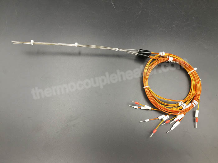 Hot Runner System Type J Thermocouple Probe With Plastic Molded Transition