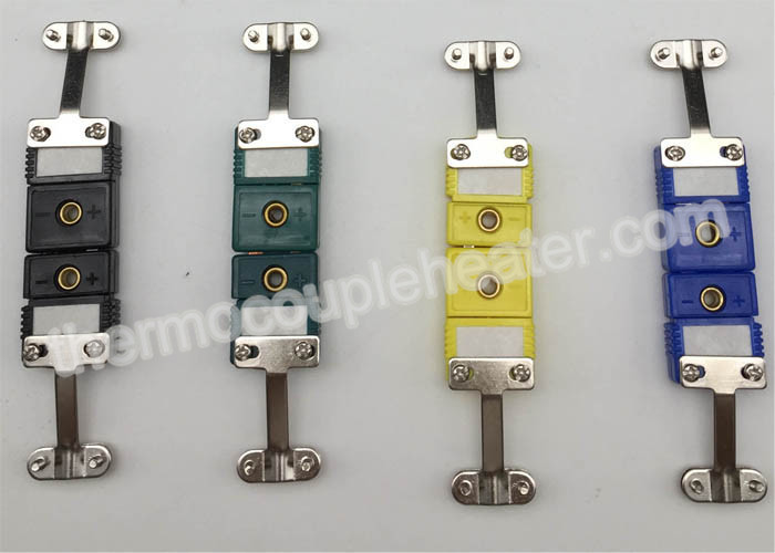 Type J / K / T / R / S Miniature Thermocouple Connector With Metal Wire Holder
