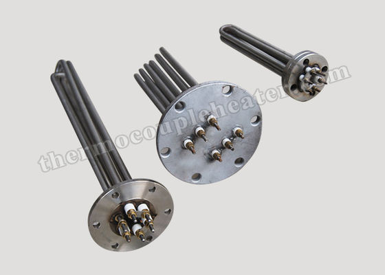 Low Wattage SUS316 Industrial Boiler Tubular Flanged Immersion Heaters