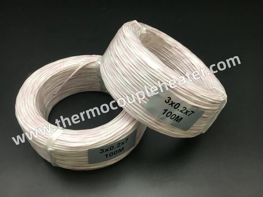 Câble 3x24AWG de compensation de RDT PT100 avec le blanc rouge d'isolation de téflon
