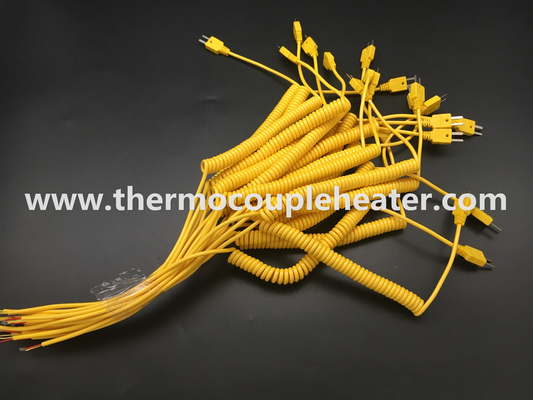 Type K de prise de thermocouple avec le câble de ressort d'extension
