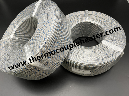 Cable thermocouple avec double isolation en fibre de verre et bouclier en acier inoxydable
