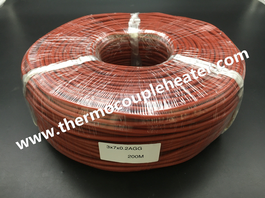 RTD Thermomètre de résistance de câble PT100 câble d'extension en caoutchouc de silicone isolé