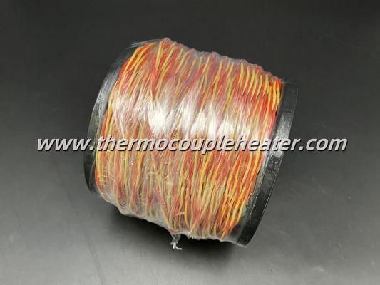 Cable de thermocouple de type K couple tordu rouge et jaune 0,71 mm