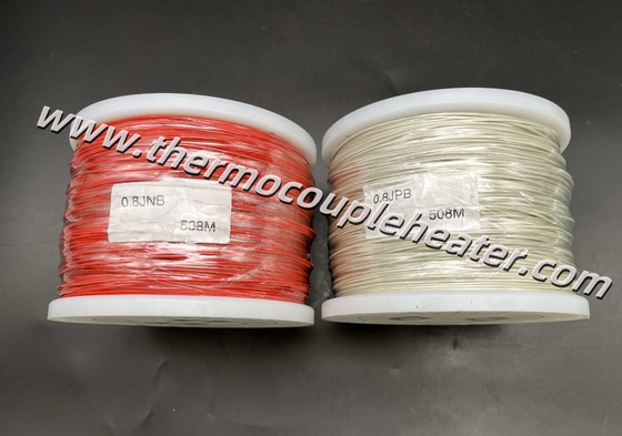 Cable de thermocouple de type J isolé en fibre de verre positif et négatif