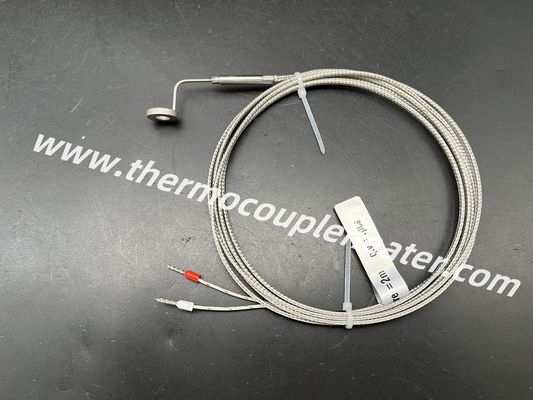 Thermocouple blindé à angle droit personnalisé avec borne d'anneau de type J