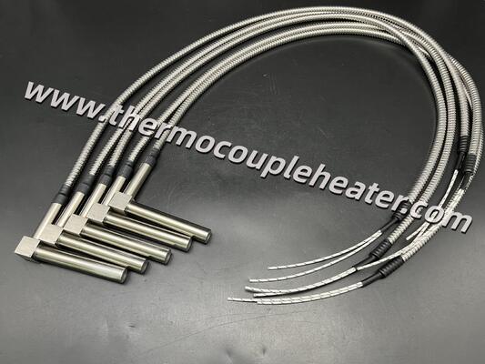 Chauffage optimisé pour l'espace : Chauffage à cartouche à angle droit de 90° avec jonction en cube d'acier