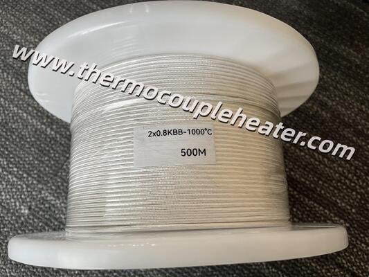 Précision fiable jusqu'à 1100°C : câble thermocouple tressé en fibre de quartz de type K