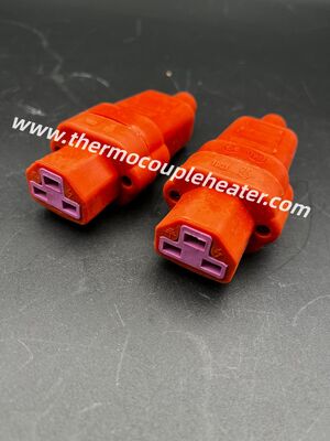 Silicone High Temperature 3-Pin Female Plug For Industrial Electric Heaters