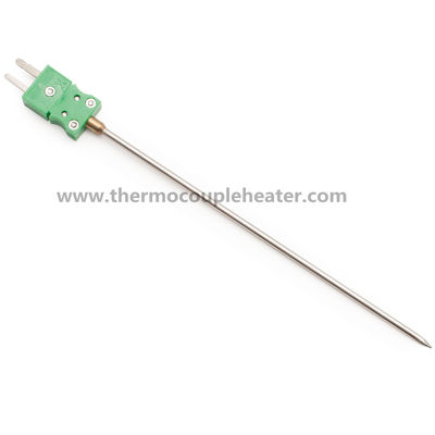 Type diamètre 0,5 de la pénétration K de sonde de thermocouple 1,0 1.5mm avec l'astuce aiguë