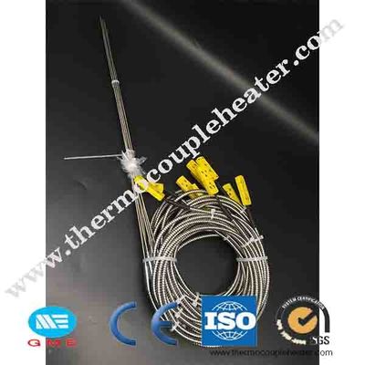 Type de K J PT100 sonde de thermocouple flexible avec le fil de 1000mm