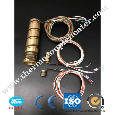 Bobine en laiton Heater And Thermocouple de Heater Nozzle Heater Pressed With de tuyau de coureur chaud
