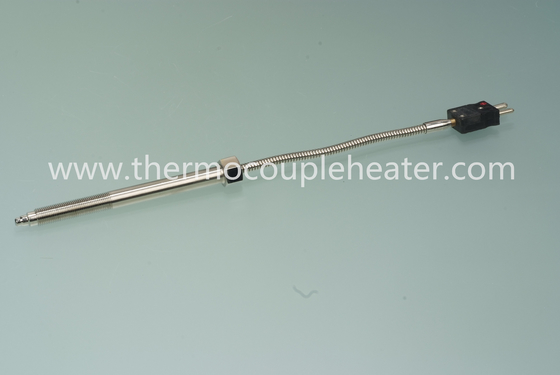 Sonde filetée par thermocouple avec les avances et les connecteurs flexibles