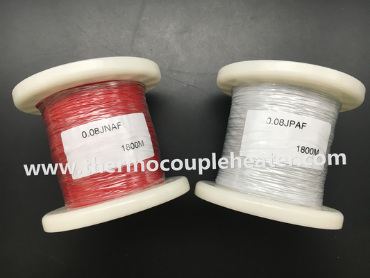 Câble de thermocouple adapté aux besoins du client J 40AWG 0.08mm avec le revêtement de téflon