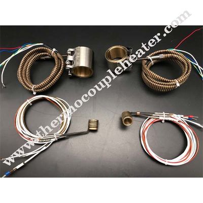 Réchauffeur de bobine de bande de serrage axial à résistance électrique avec thermocouple de type K pour système de canaux chauds