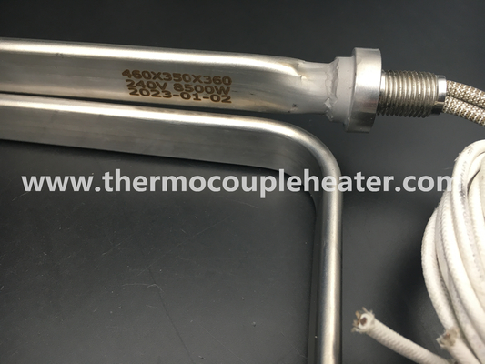 Élément de chauffe tubulaire plat adapté aux besoins du client pour le mazout faisant frire le chauffage 240V 8500W