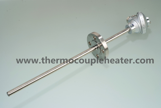 Capteur de température Thermocouple RTD PT100 avec puits thermométrique à bride