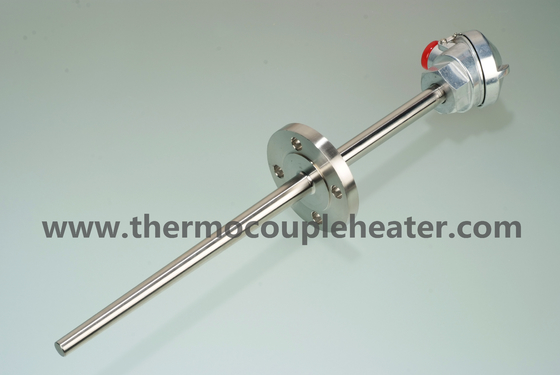 Capteur de température Thermocouple RTD PT100 avec puits thermométrique à bride