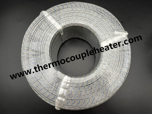 Cable thermocouple avec double isolation en fibre de verre et bouclier en acier inoxydable