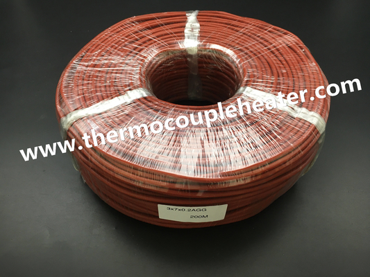 RTD Thermomètre de résistance de câble PT100 câble d'extension en caoutchouc de silicone isolé