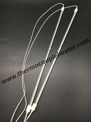 Élément de chauffage infrarouge de chauffage au quartz blanc / transparent