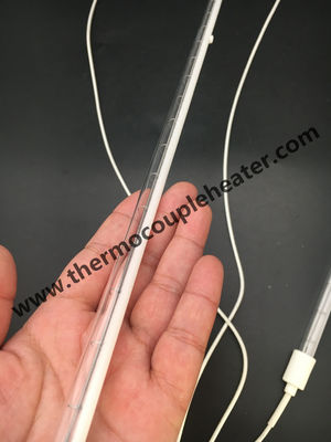 Élément de chauffage infrarouge de chauffage au quartz blanc / transparent