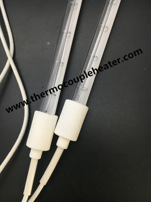 Élément de chauffage infrarouge de chauffage au quartz blanc / transparent