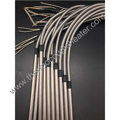 Chauffe-cartouche en acier inoxydable avec fil de nickel recouvert d'une pochette métallique flexible