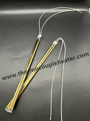 Lampes halogènes à double tube réflecteur en or tube de quartz chauffeur infrarouge