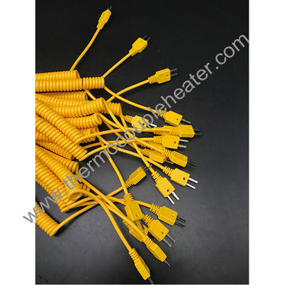 Cable de capteur rétractable à ressort enroulé pour thermocouple, RTD et thermistor