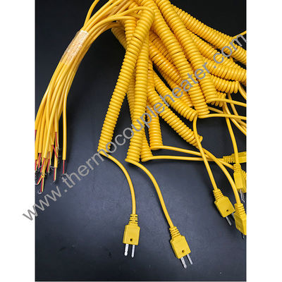 Cable de capteur rétractable à ressort enroulé pour thermocouple, RTD et thermistor