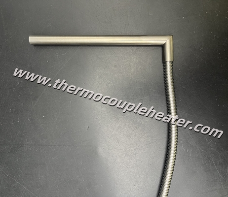 Cable en forme de L avec protection de tuyau en acier