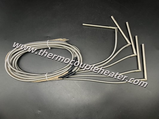 Cable en forme de L avec protection de tuyau en acier