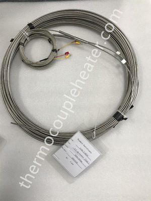 Type engainé thermocouple de type sondeur du diamètre 1.0mm 1.5mm 3.0mm 6.0mm d'acier inoxydable de K/j/n