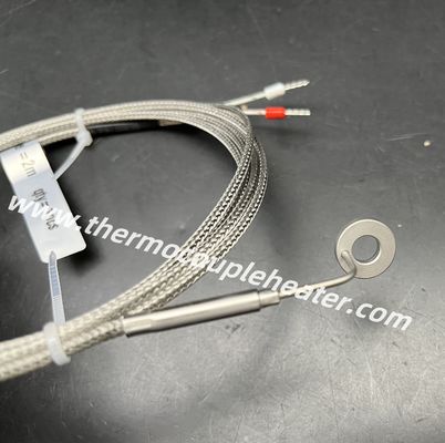 Thermocouple blindé à angle droit personnalisé avec borne d'anneau de type J