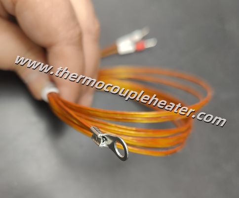 Thermopare personnalisé de type J avec câble d'extension Kapton à borne à anneau