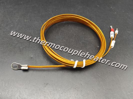 Thermopare personnalisé de type J avec câble d'extension Kapton à borne à anneau