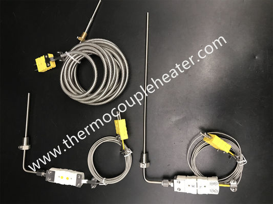 Thermocouple flexible de type K avec raccord de compression réglable et connecteur