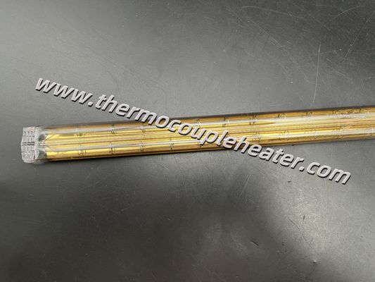 Conception de tubes jumeaux revêtus d'or pour émetteur IR au quartz durable