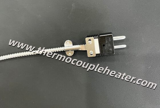 Thermocouple à baïonnette de type J avec protection de tuyau métallique de qualité industrielle
