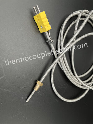 Thermocouple flexible de type K avec raccord de compression réglable et connecteur