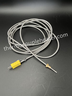 Thermocouple flexible de type K avec raccord de compression réglable et connecteur