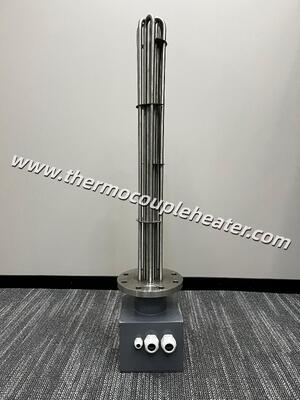 Réchauffeur tubulaire à bride avec boîte de connexion pour réservoir industriel et chauffage de processus