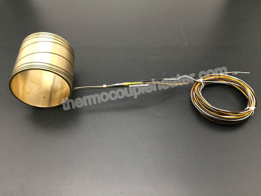 Le grand diamètre enfoncent l'appareil de chauffage de bobine en laiton avec le thermocouple pour la machine en plastique d'injection