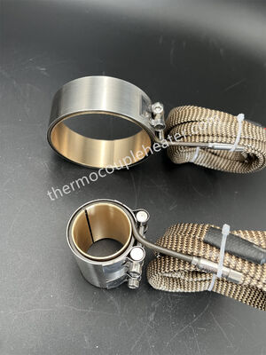 Résistance électrique à l'axe de la bande de serrage chauffante à bobine avec thermocouple de type J pour le système de chauffage