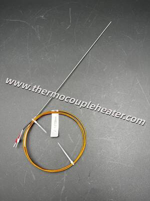 Thermocouple à réponse rapide de type J: sonde Φ1,5 mm avec fil de plomb Kapton à haute température