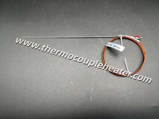 Thermocouple à réponse rapide de type J: sonde Φ1,5 mm avec fil de plomb Kapton à haute température