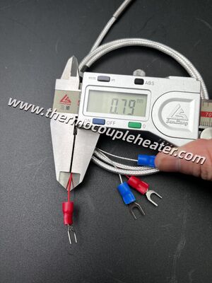 1.0mm Ultra-mince minérale isolée PT100 RTD Sensor 4 fils haute précision pour les espaces confinés