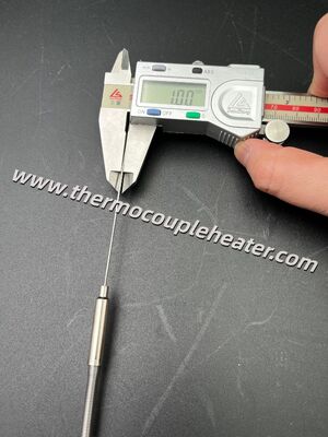 1.0mm Ultra-mince minérale isolée PT100 RTD Sensor 4 fils haute précision pour les espaces confinés